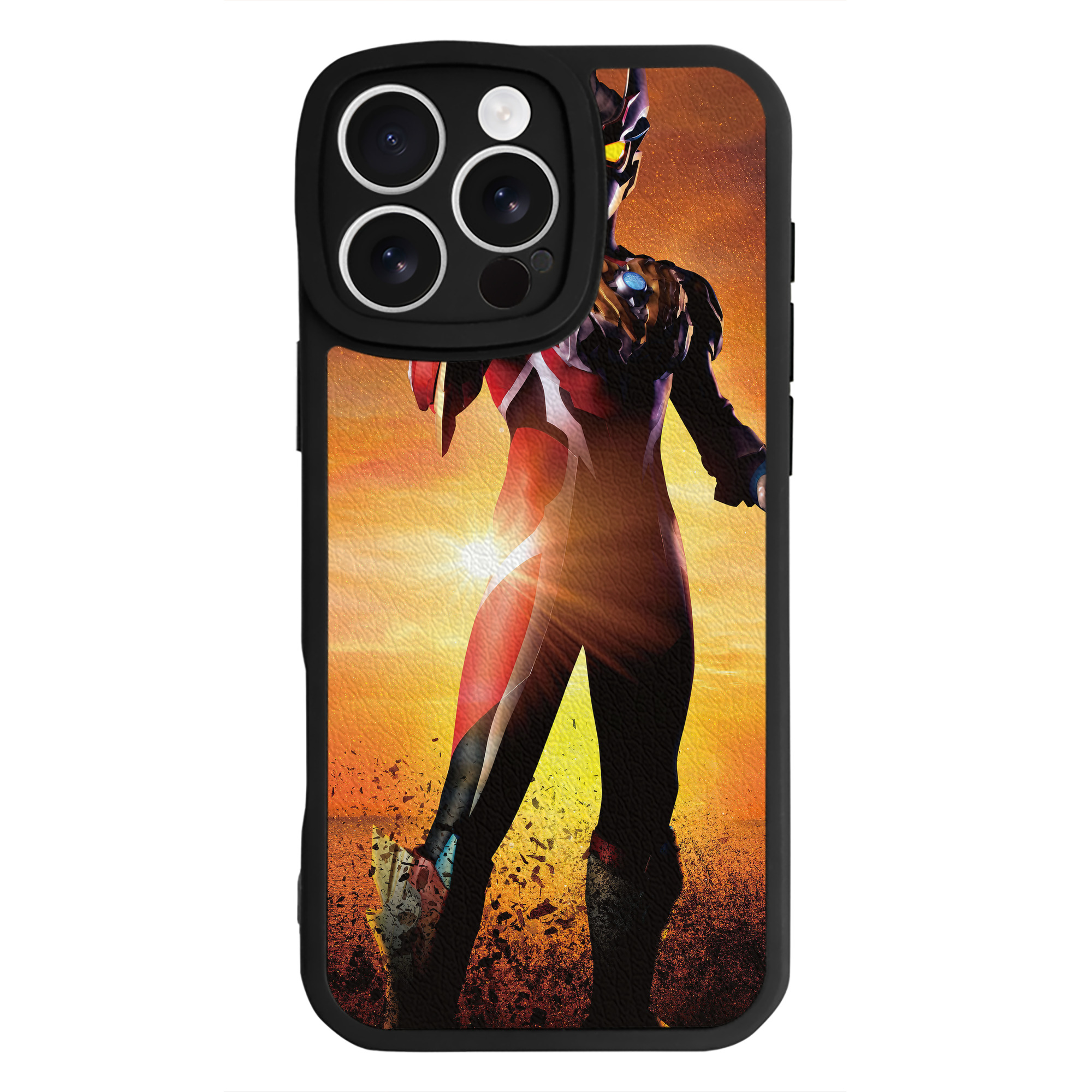 （画像用） ウルトラマン Ultraman 【iPhone 16シリーズ対応】シリコンスマホケース（レザー調） 材質：シリコン